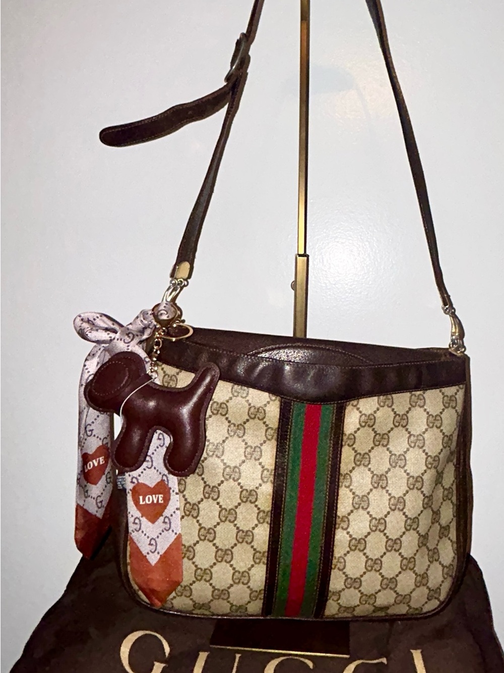 1970s-1980s Gucci Horse Accessory Collection / Ophidia Sherry Line Purse